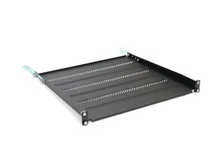 Digitus Półka stała 19", 1U, gł. 450 mm, nośność 25 kg, z regulacją i podporą, czarna