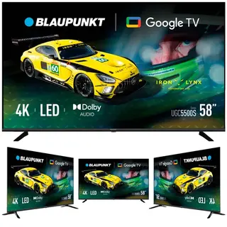 Telewizor 58" Smart TV LED Blaupunkt Google TV 4K HDR Bluetooth BEZRAMKOWY