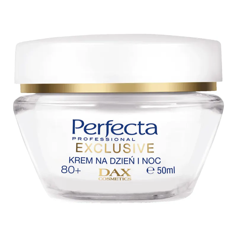 Perfecta Exclusive Diamentowa Odbudowa multiregenerujący krem przeciwzmarszczkowy 80+ z diamentem, złotem i ceramidami 50 ml