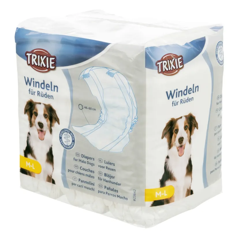 Trixie pieluchy dla dorosłych samców - Rozm. M-L: 46-60 cm, 12 szt.