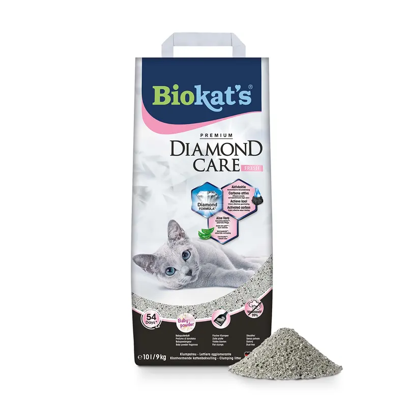 Biokat's Diamond Care Fresh żwirek dla kota o zapachu pudru - 10 l