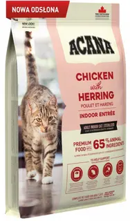 ACANA Indoor Entrée Kurczak ze śledziem - sucha karma dla kota - 4,5kg