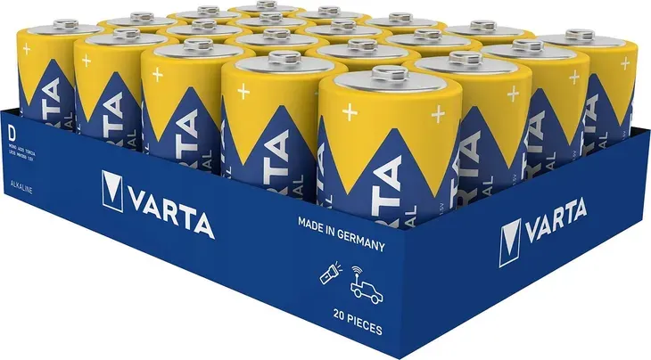 20x BATERIA ALKALICZNA NIEMIECKA BATERIE VARTA D (R20) 1,5V 17000mAh MN1300