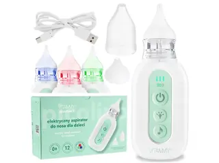 Aspirator elektryczny do nosa dla dzieci VITAMMY Picolino 7 Biało-zielony