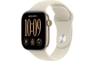 Smartwatch Apple Watch Series 12 GPS + Cellular 42mm aluminium złoty + pasek sportowy piasek S/M