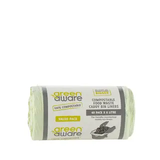 GreenAware, Kompostowalne worki na śmieci 8 L, 40 szt.