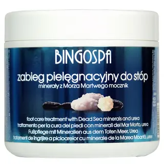 Zabieg z mocznikiem, minerałami Morza Martwego i olejkiem eukaliptusowym pielęgnacyjny do stóp BINGOSPA Dead Sea
