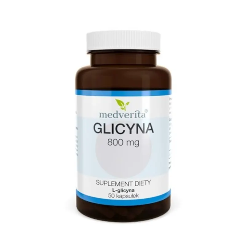Aminokwasy Glicyna MEDVERITA 800mg L-Glicyna 50kaps