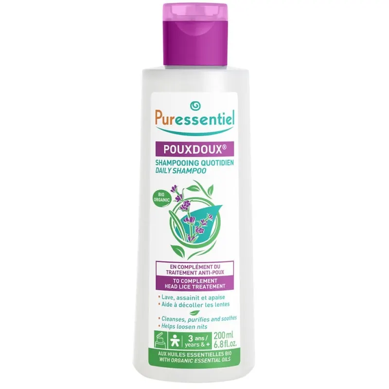 Puressentiel, Na wszy, Naturalny szampon do codziennego użycia o zapachu lawendy, 3+, 200 ml