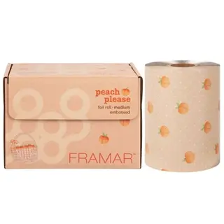 FRAMAR FOLIA FRYZJERSKA ALUMINIOWA W ROLCE RYFLOWANA PEACH PLEASE 97,5 M