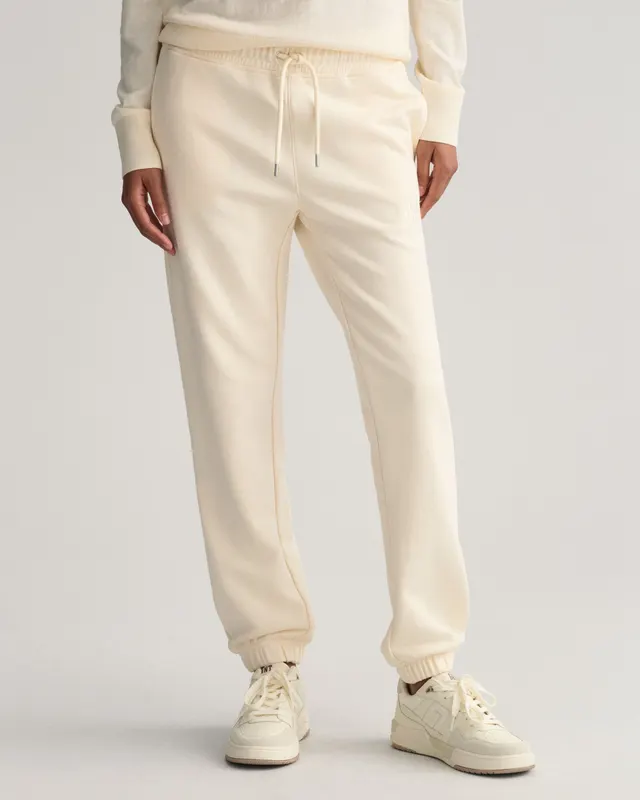 Gant Spodnie Dresowe Damskie Regular Fit Białe