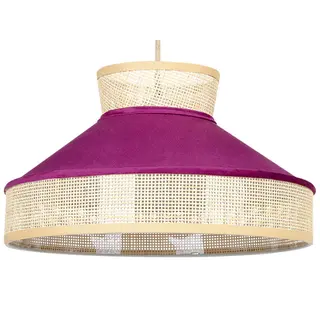 Lampa wisząca batali rattan fuksja
