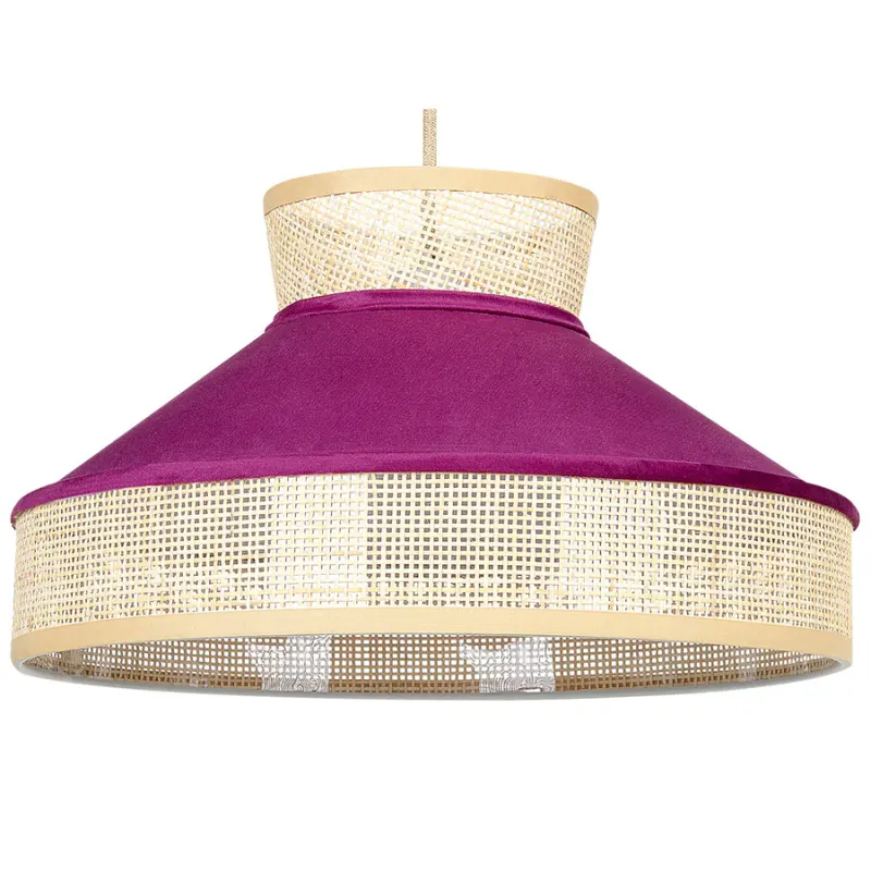 Lampa wisząca batali rattan fuksja