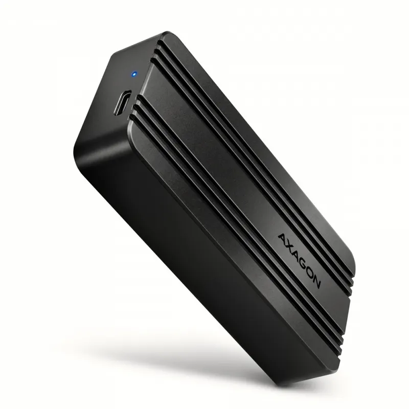 AXAGON EEM2-40G Obudowa zewnętrzna aluminiowa USB4 Gen 3x2 M.2 SSD NVMe 40Gbps chłodzenie pasywne, kabel USB-C, silikonowe etui