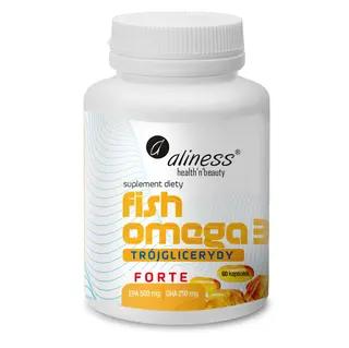ALINESS Fish Omega 3 FORTE Trójglicerydy 500/250mg - suplement diety - 60 kapsułek