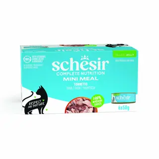 Schesir Complete Nutrition, filet w galarecie, 6 x 50 g w puszce - Tuńczyk