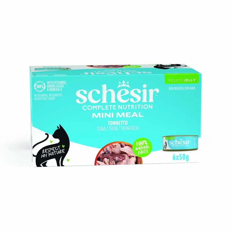 Schesir Complete Nutrition, filet w galarecie, 6 x 50 g w puszce - Tuńczyk