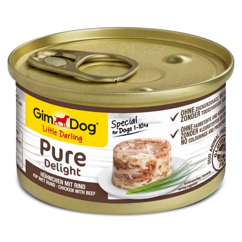 GIMDOG Little Darling Pure Delight Kurczak z wołowiną - mokra karma dla psa - 85g