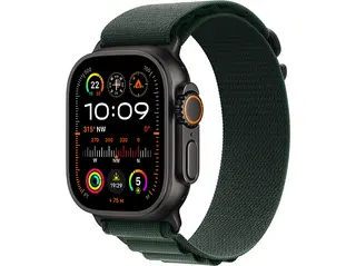 PRODUKT PO EKSPOZYCJI - Smartwatch APPLE Watch Ultra 2 GPS + Cellular Koperta 49mm z tytanu w kolorze czarnym opaską Alpine M ciemnozielonym MX4R3WB/A