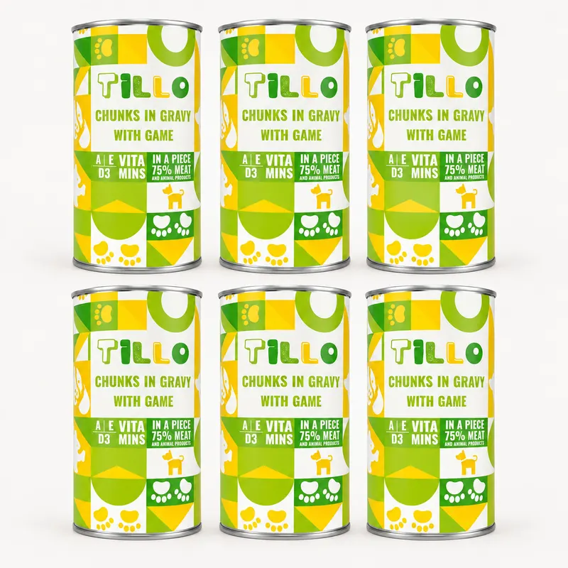 TILLO Kawałki w sosie Dziczyzna - mokra karma dla psa - 6x1250g