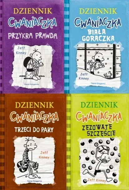 PAKIET 4X DZIENNIK CWANIACZKA 5-8 PRZYKRA BIAŁA GORĄCZKA TRZECI ZEZOWATE