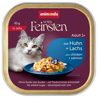 animonda vom Feinsten Adult, 32 x 85 g - Kurczak i łosoś w galarecie