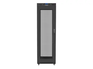 Lanberg Szafa instalacyjna rack stojąca 19 42U 600x800 czarna, drzwi perforowane lcd (flat pack)