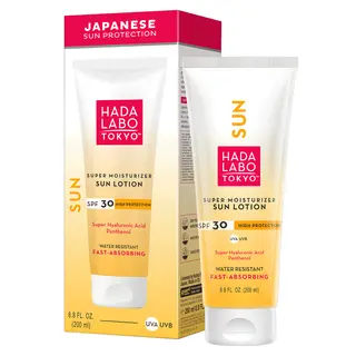 Hada Labo Tokyo Sun Lotion emulsja do opalania SPF 30 do ciała z Super Hyaluronic Acid™, D-pantenolem i witaminą E 200 ml