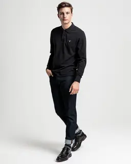 Gant Męska Koszulka Polo Original Z Piki Z Długim Rękawem