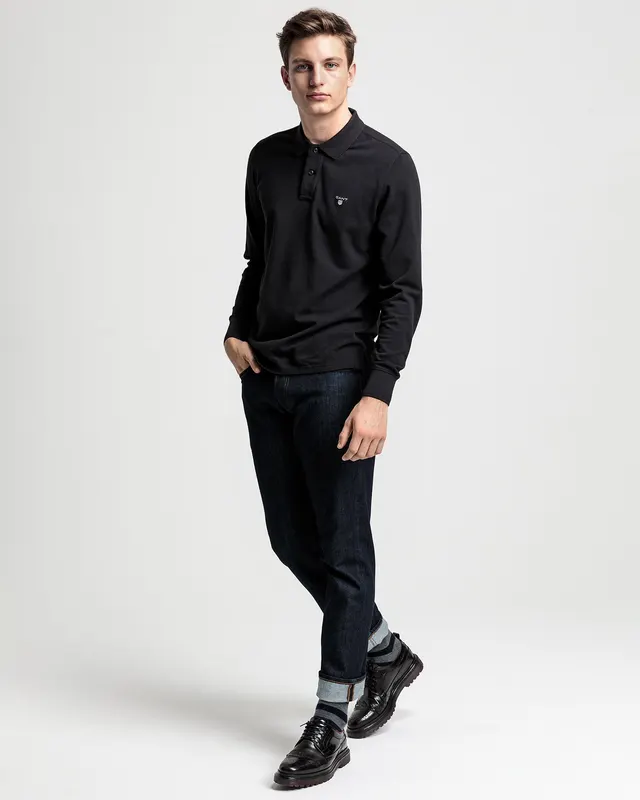 Gant Męska Koszulka Polo Original Z Piki Z Długim Rękawem