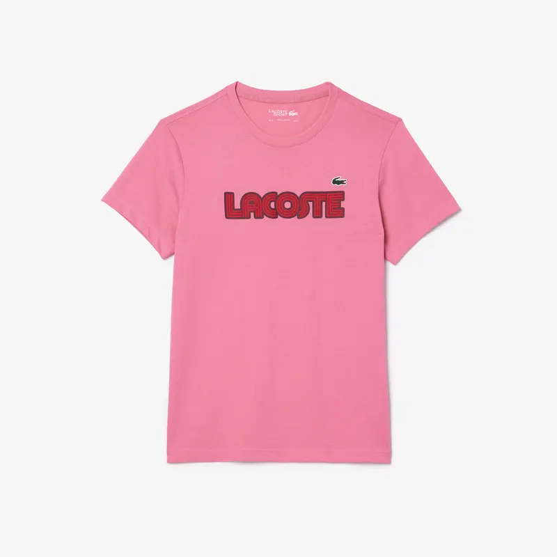 Lacoste Sport Ultra Dry Jersey Logo T-Shirt Męskie Różowy