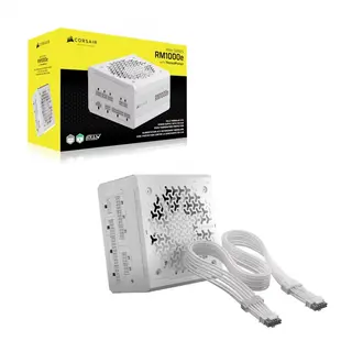 Corsair Zasilacz RM1000e 3rd Gen 80+GOLD ATX3.1 Thermal Protect biały