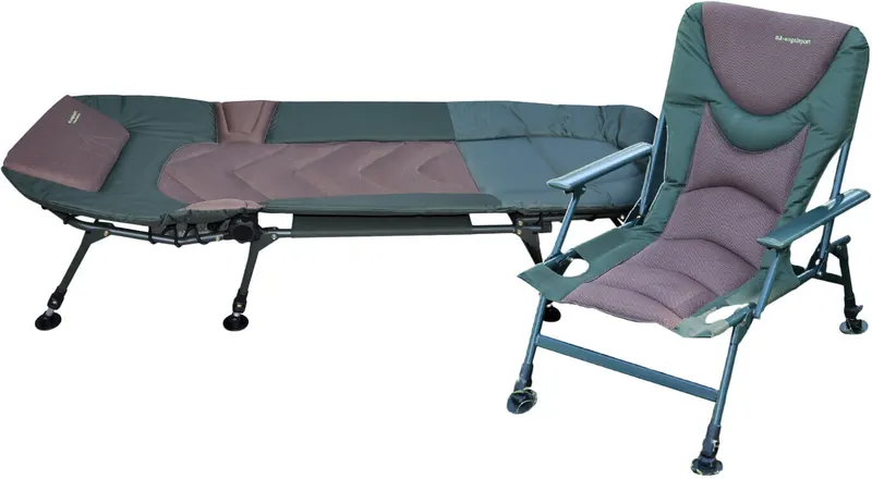 MK 5 Seasons 8leg Bedchair + Pro Carp Chair