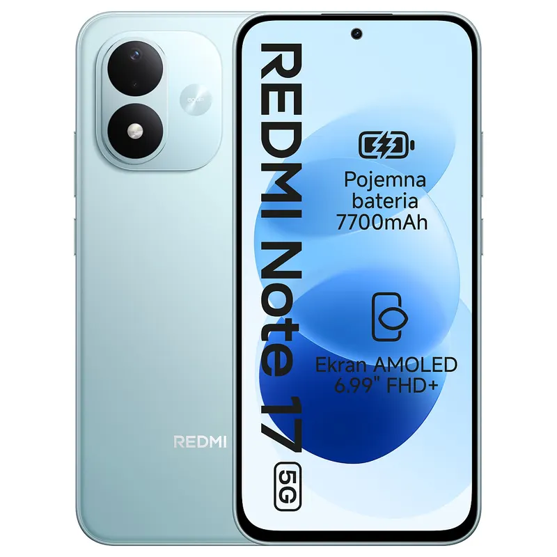 Smartfon Xiaomi Redmi Note 17 6/256GB 6,9” 120Hz 5G Niebieski