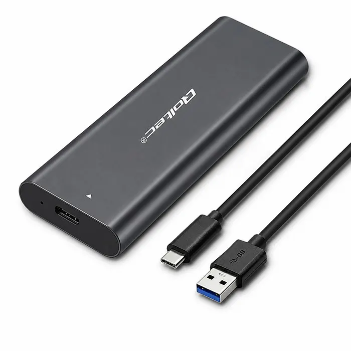 Qoltec Obudowa | kieszeń do dysków M.2 SATA SSD | NGFF | USB-C