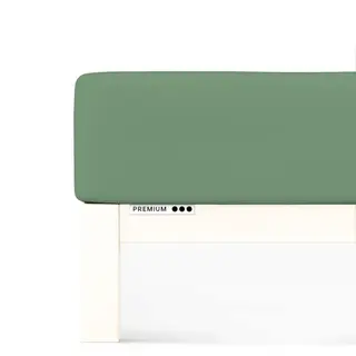 Prześcieradło Schlafgut Premium | 90x190-100x220 cm | Zielony Mid | -100x220 Green Mid 665 - S bawełna