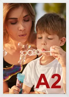 Ramka na zdjęcia A2 biała aluminiowa minimalistyczna na plakat