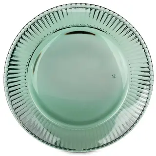 Talerz deserowy szklany zielony VERDE 20,5 cm