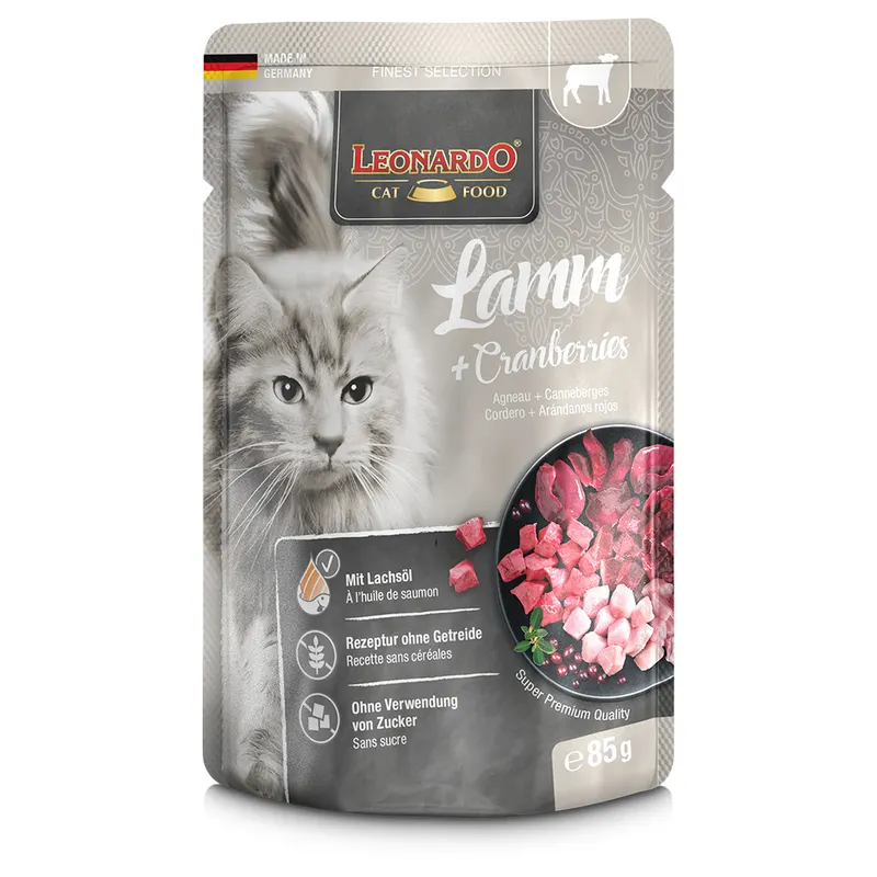 Leonardo Finest Selection, 16 x 85 g - Jagnięcina z żurawiną