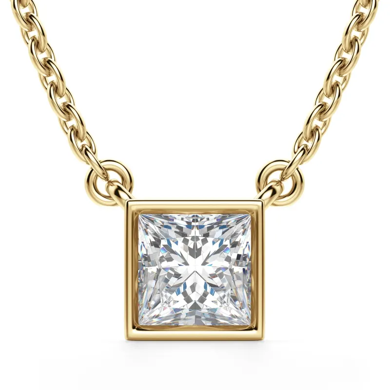 Naszyjnik Marseille Księżniczka 1.50 kt Laboratoryjny Diament 585 Żółte Złoto (14K)