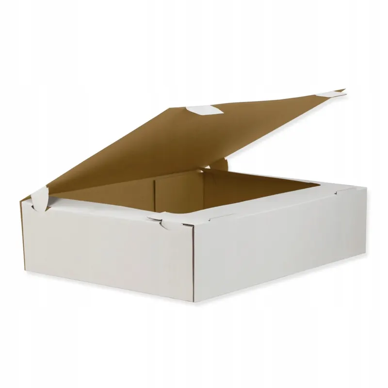120x Tacka z wieczkiem na CIASTO biała 40x30x9 cm tekturowa karton pudełko