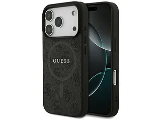 Etui GUESS 4G Ring Classic Logo MagSafe do iPhone 17 Pro Czarny