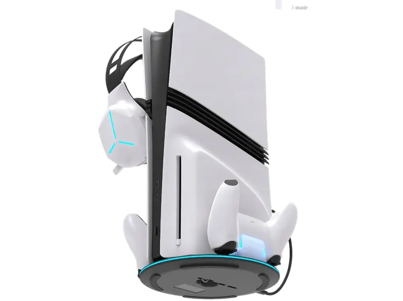 Podstawka YAXO Cyclone Ramp NE RGB do PS5/PS5 SLIM/PS5 PRO Czarny