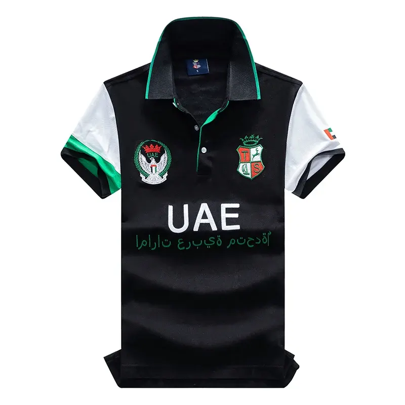 New Men's Polo Shirts UAE Short Sleeve 100% Cotton Nice Men's Clothing Casual Buttons Collared Golf T-Shirts Oversized 7XL