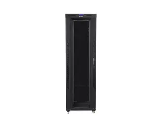 Lanberg Szafa instalacyjna rack stojąca 19 42U 800x1200 czarna, drzwi szklane LCD (Flat pack)