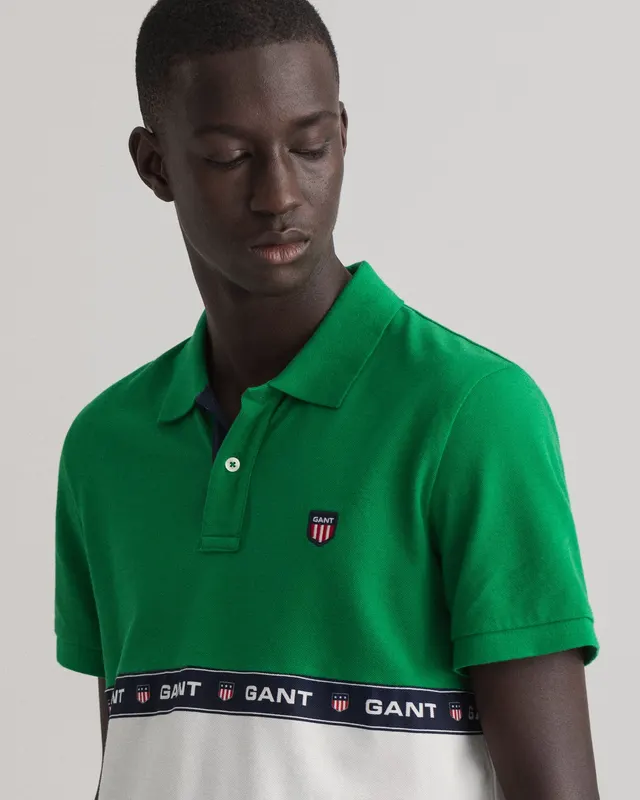 Gant Męska Zielona Polo Regular Fit Z Logo