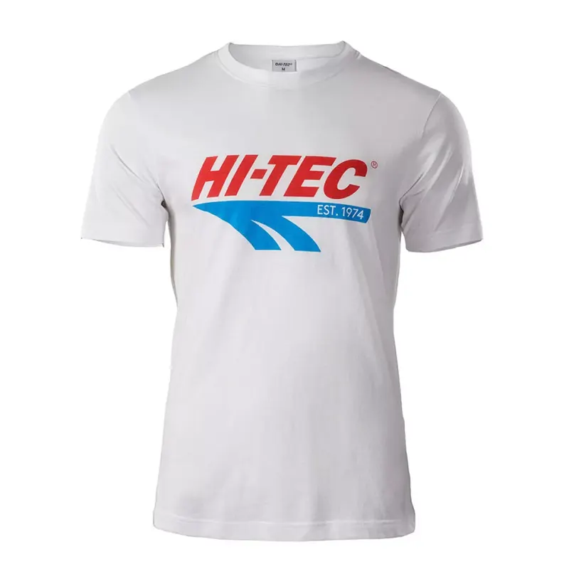 Koszulka męska Hi-Tec Retro - biała, Rozmiar L