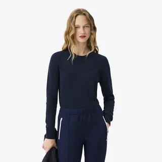 Lacoste Sweter 3D Z Okrągłym Kołnierzykiem Granatowy