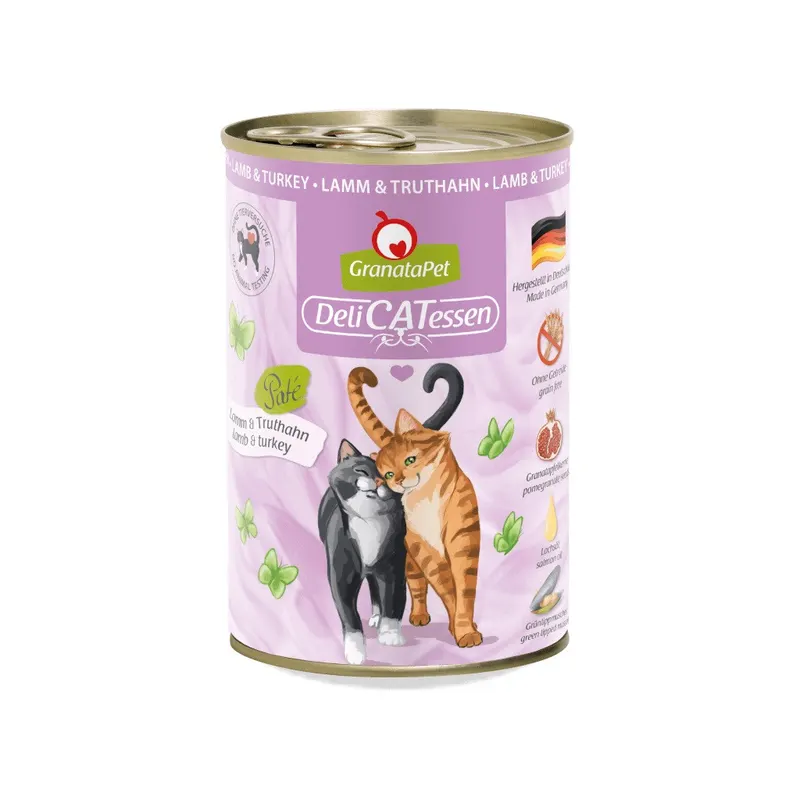 GRANATAPET DeliCATessen Jagnięcina i indyk - mokra karma dla kota - 400g