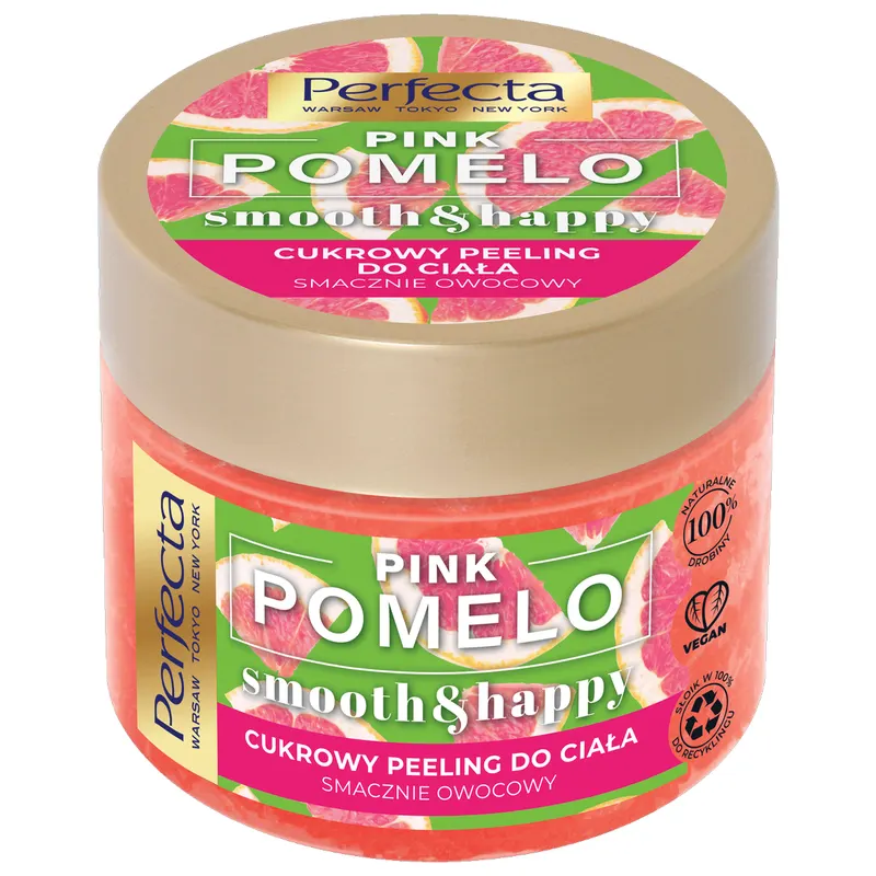Perfecta cukrowy peeling do ciała Pink Pomelo z ekstraktem z pomelo, olejem Monoi i drobinami cukru
